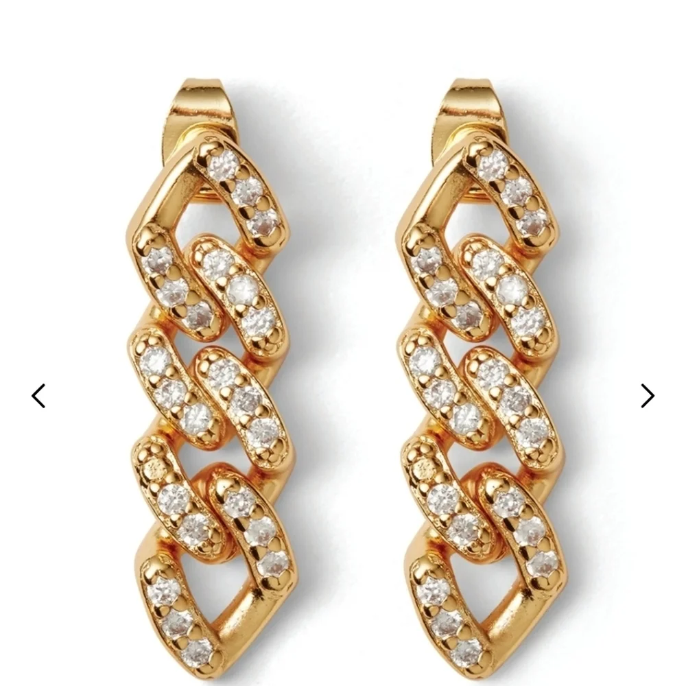 Crystal Haze Mexican Chain Drop m Earring